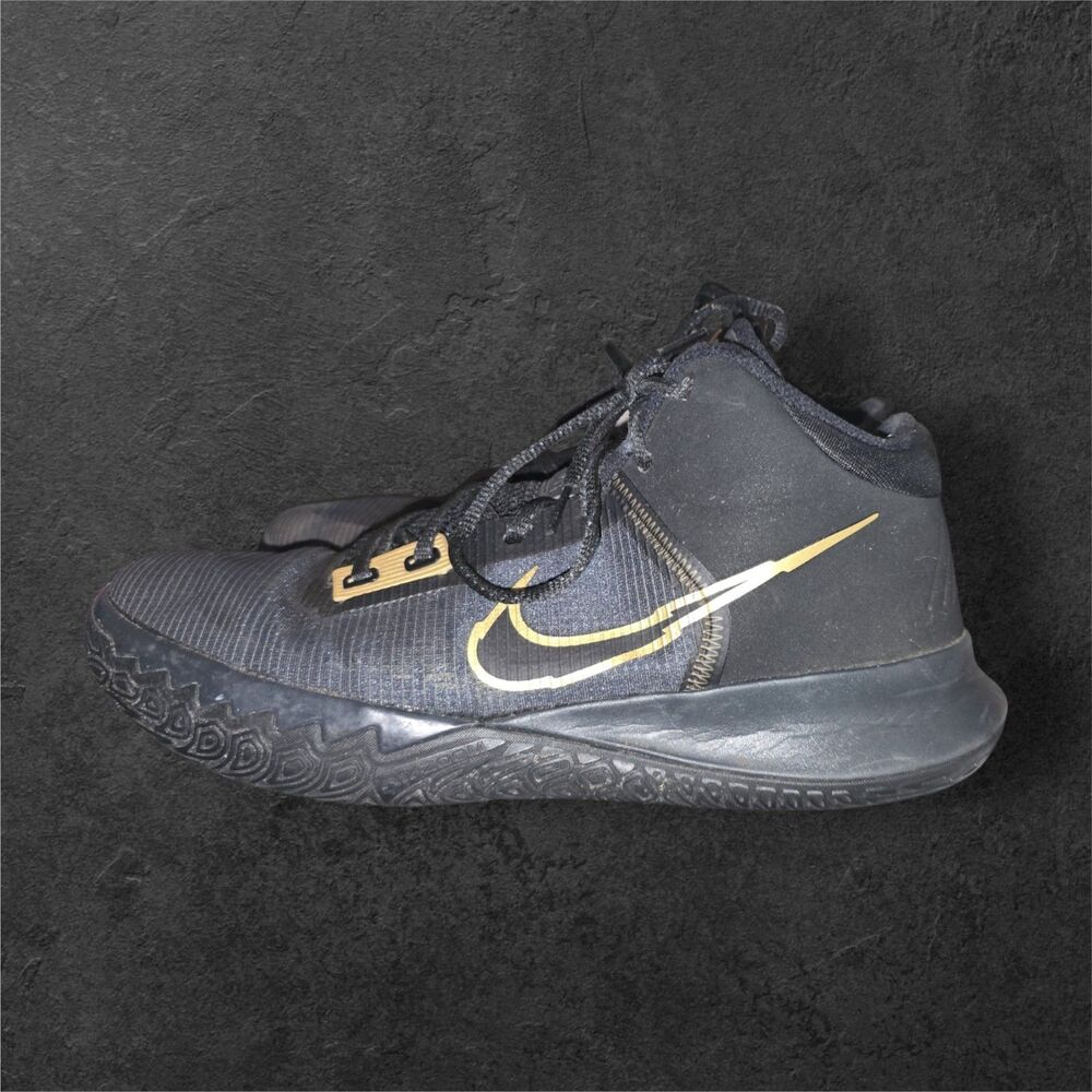 Nike Kyrie Flytrap 4 Black Metallic Gold Basketball Sneakers CT1972-005 Sporty